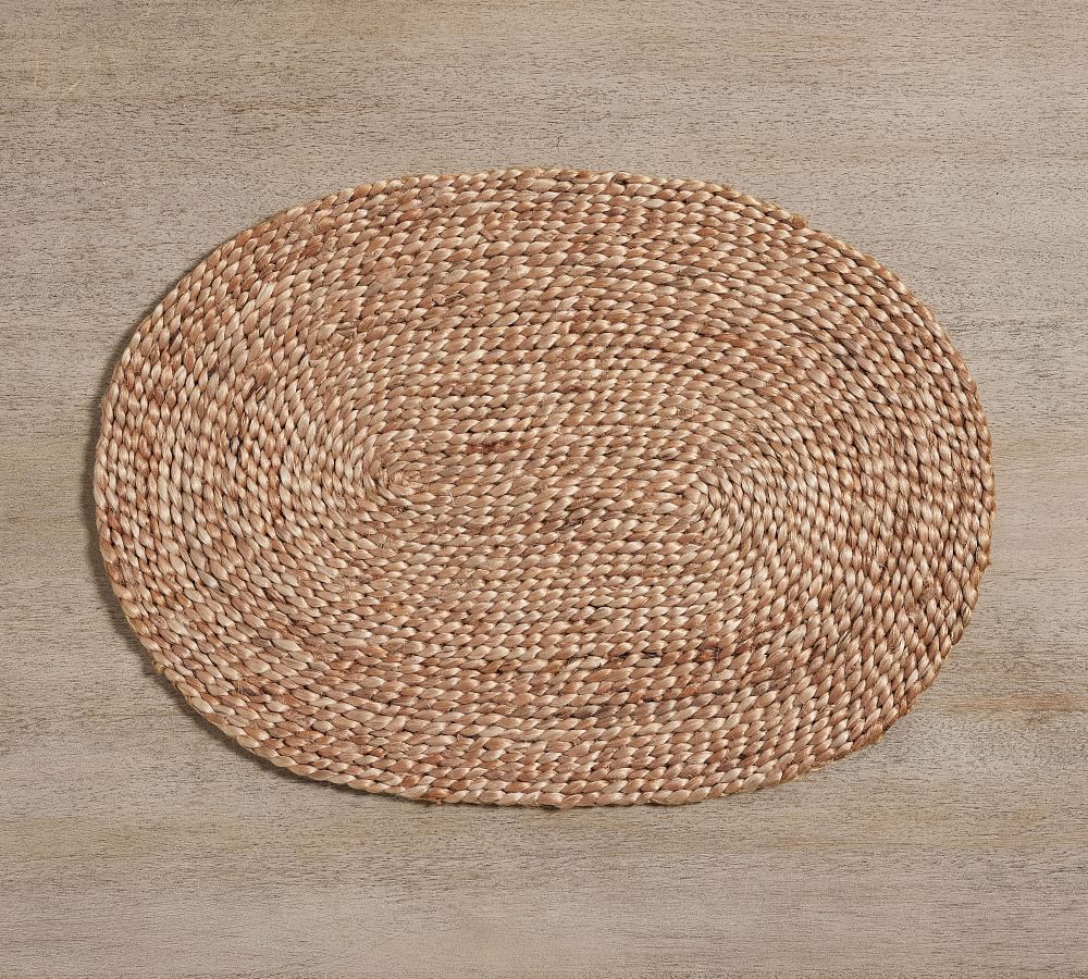 Mori Oval Coil Handwoven Jute Placemats | Pottery Barn