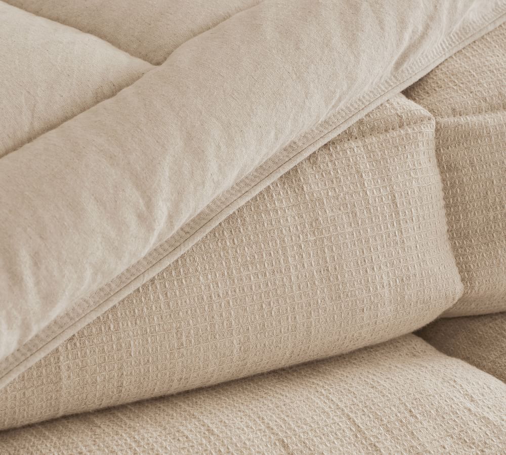 Belgian Flax Linen Waffle Comforter Pottery Barn