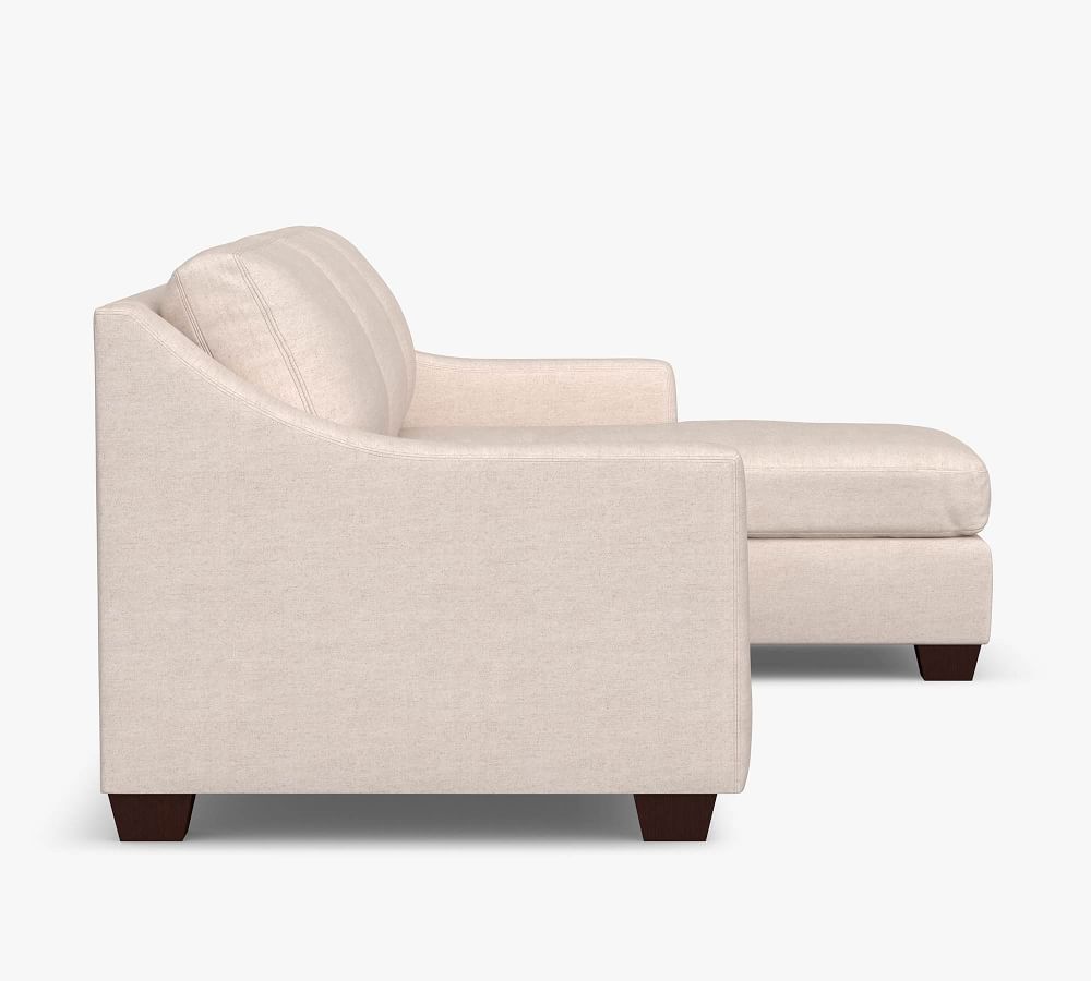 York Slope Arm Upholstered Sofa Chaise Sectional Pottery Barn