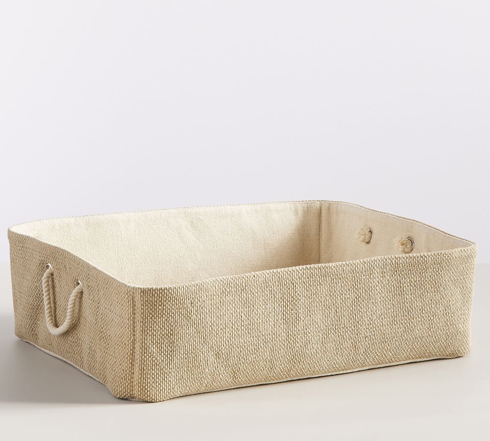 Mason Woven Underbed Basket Flax Pottery Barn