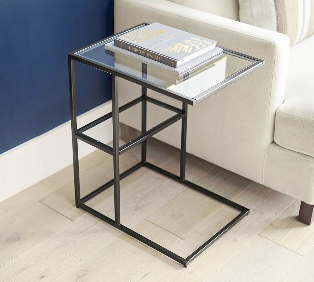 Delaney 20" Rectangular Metal CTable Pottery Barn