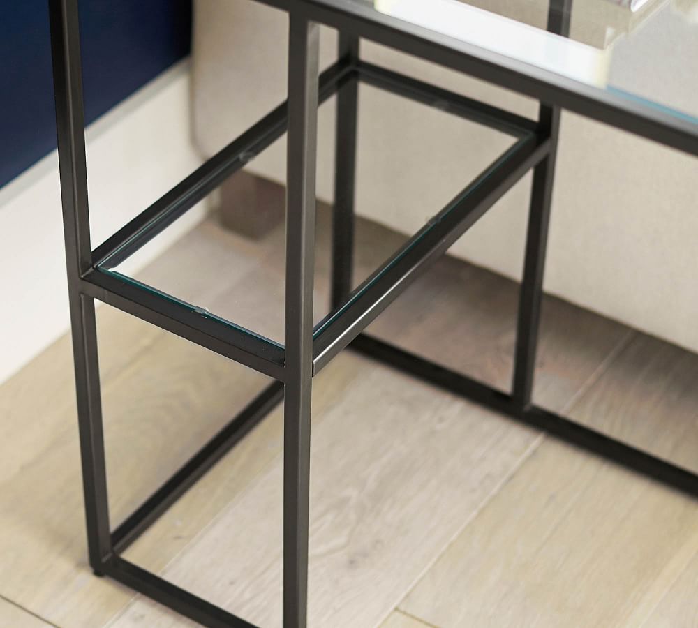 Delaney 20" Rectangular Metal CTable Pottery Barn