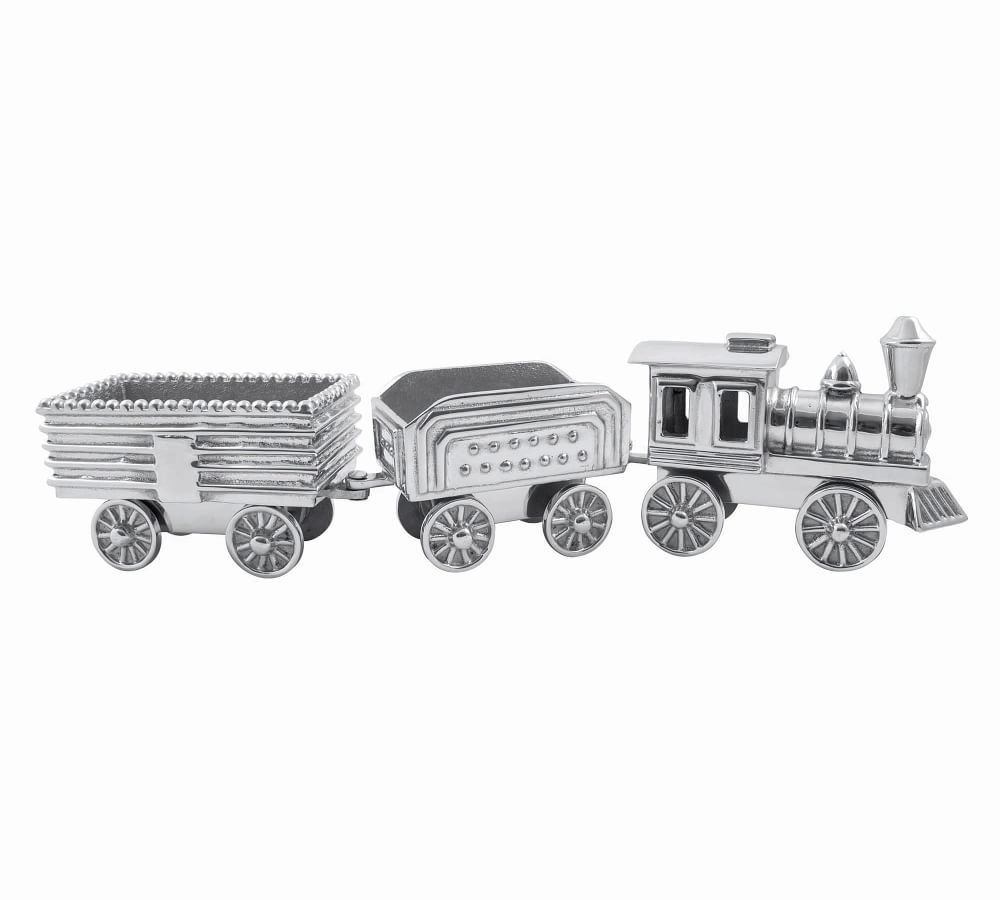 Handcrafted Recycled Metal Train Condiment Server Pottery Barn