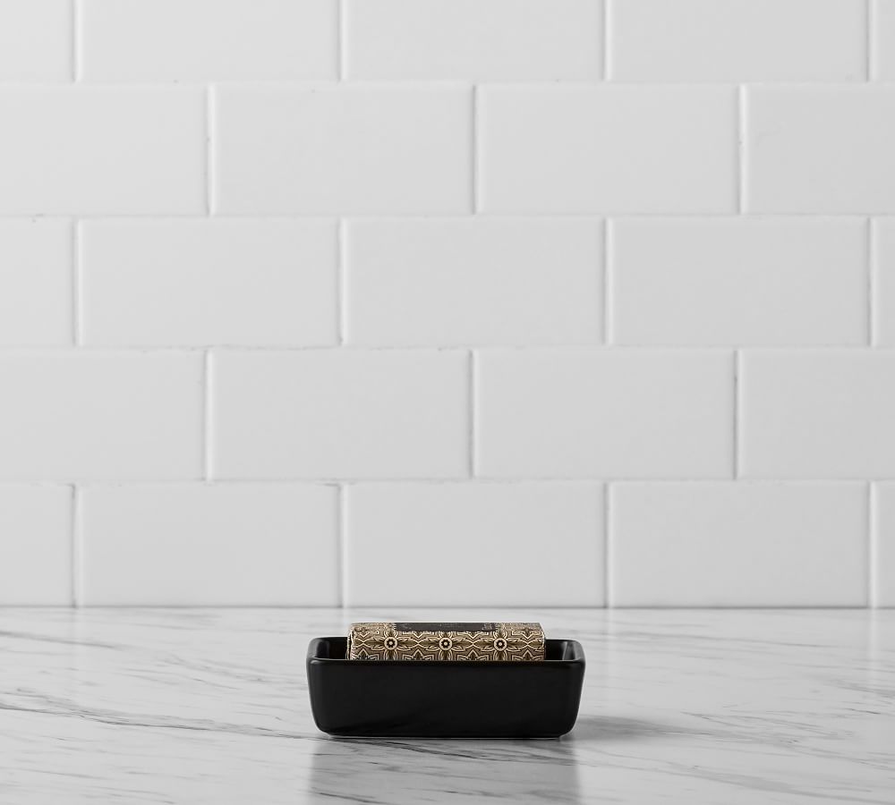 Matte Black Porcelain Bathroom Accessories Pottery Barn