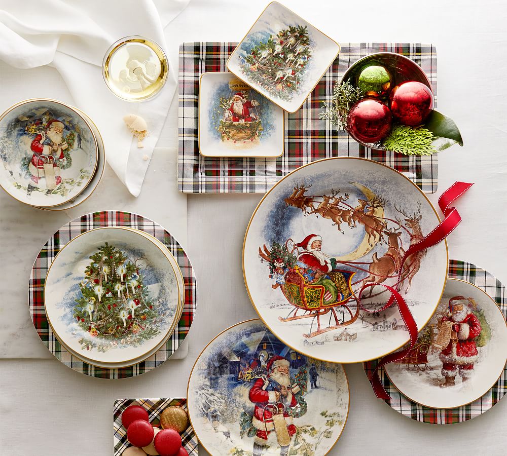 Nostalgic Christmas Stoneware Dinnerware Collection | Pottery Barn