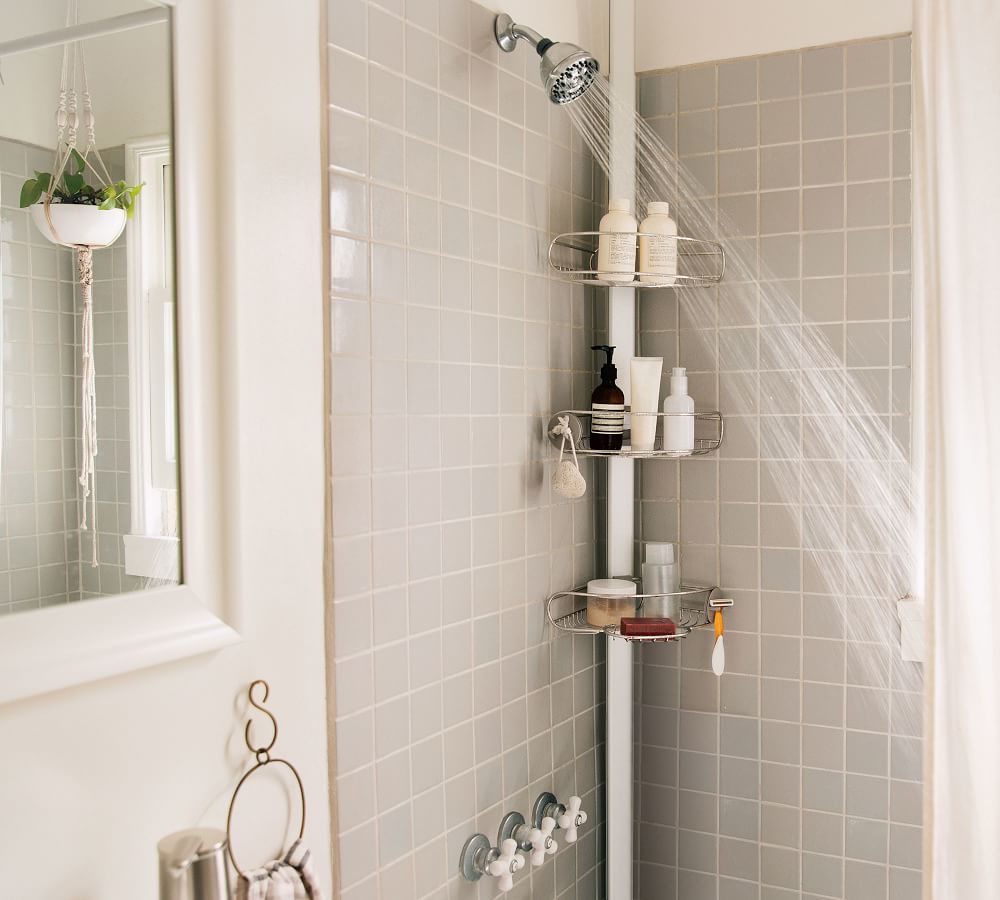 Simplehuman® Tension Shower Caddy Pottery Barn