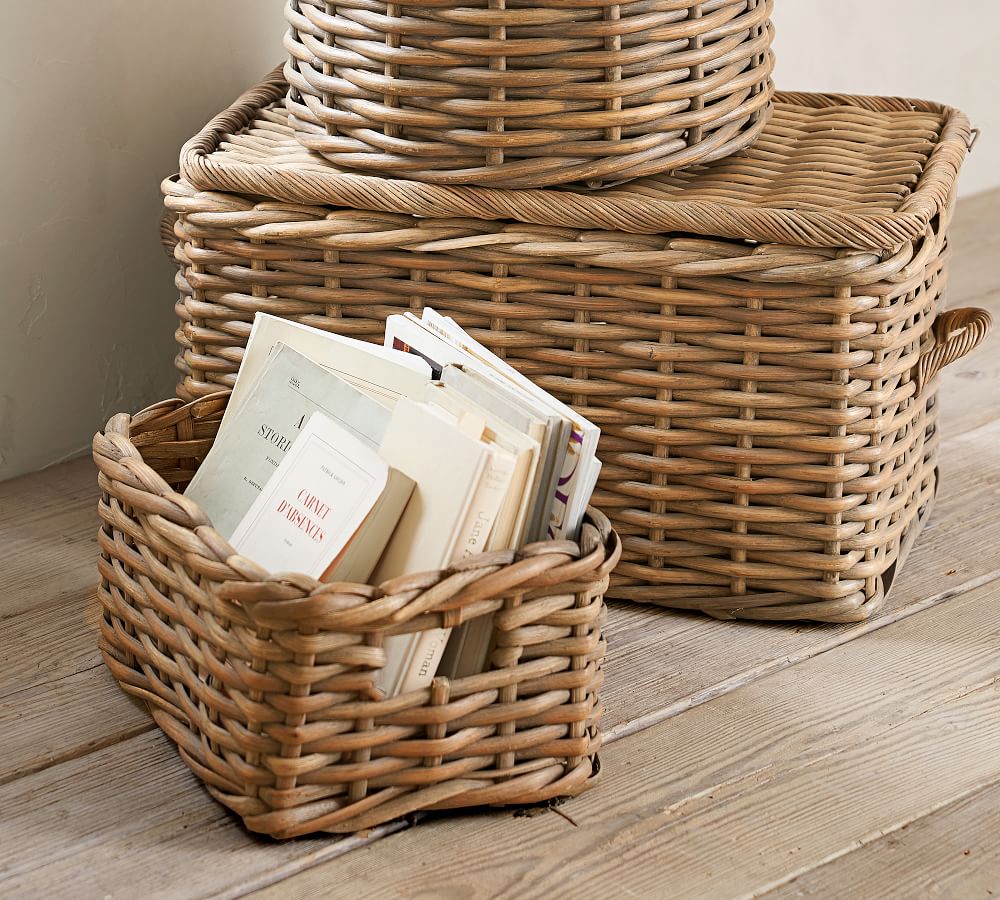 Aubrey Woven Utility Storage Basket Natural Pottery Barn