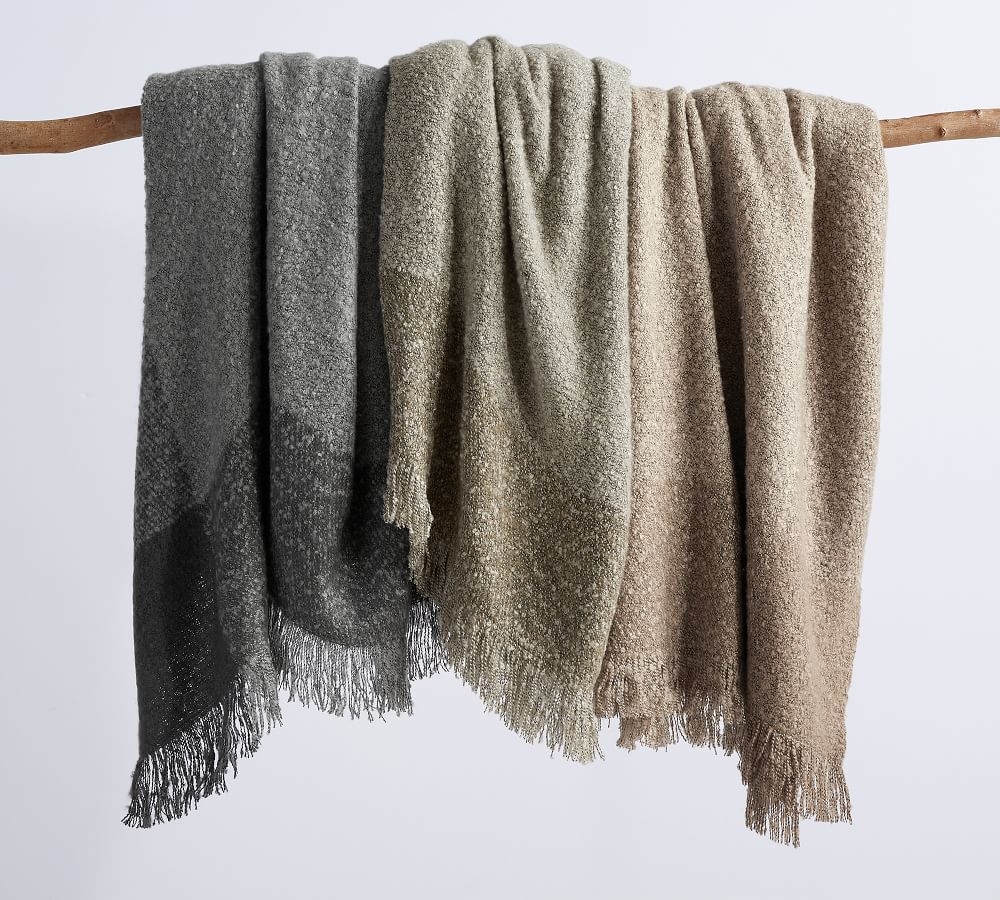 Heathered Boucle Throw Pottery Barn