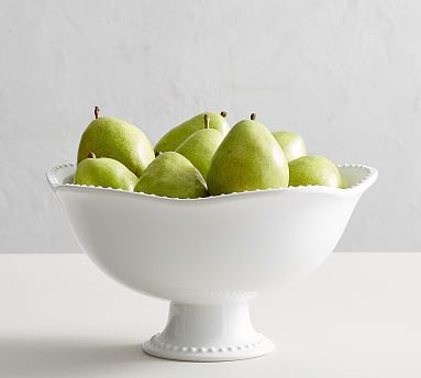 ceramic footed fruit bowl