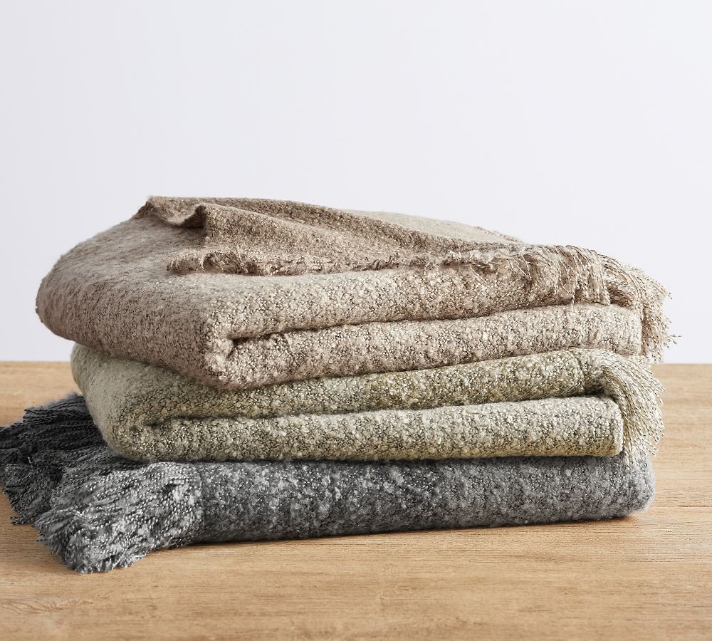 Heathered Boucle Throw Pottery Barn