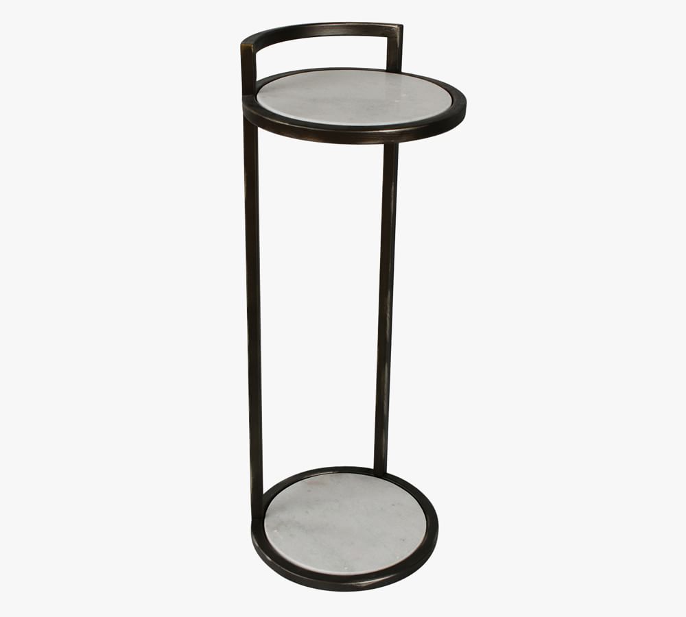 Callista 10" Round Marble Cocktail Table | Pottery Barn