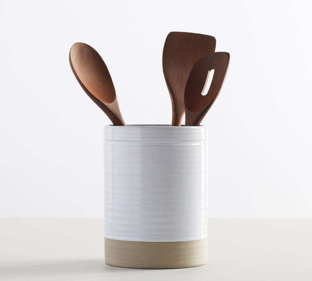 Quinn Handcrafted Stoneware Crock Utensil Holder Pottery Barn