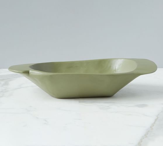 pottery barn green bowl