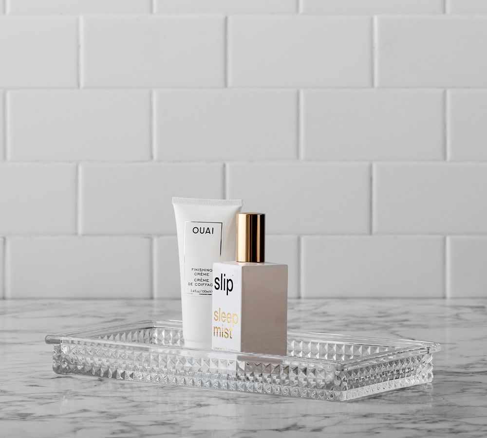 Pressed Glass Bathroom Accessories Pottery Barn