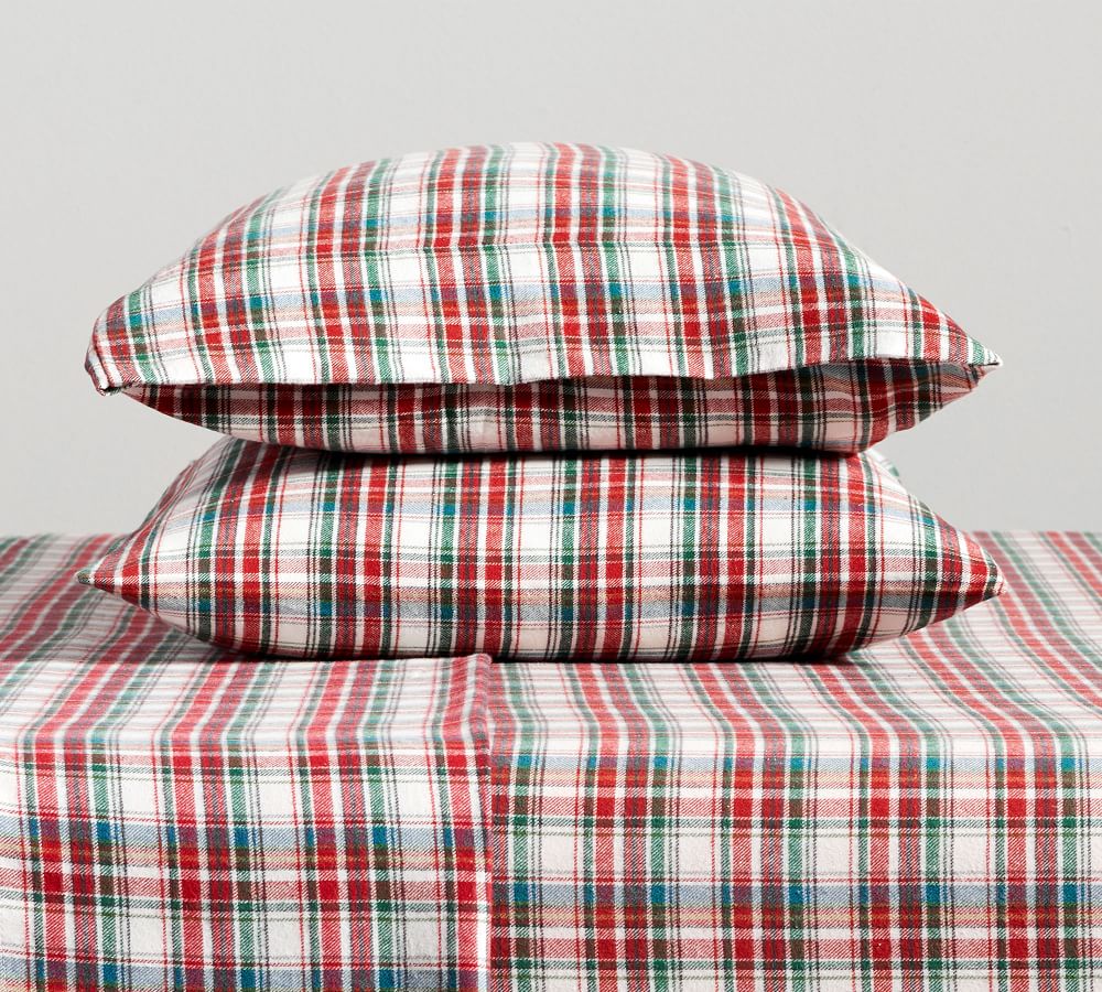 Phoenix Plaid Organic Flannel Pillowcases Set of 2 Pottery Barn