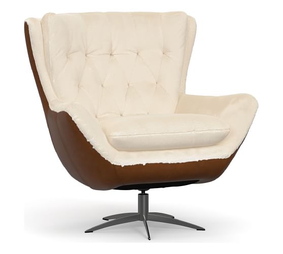 sherpa swivel chair