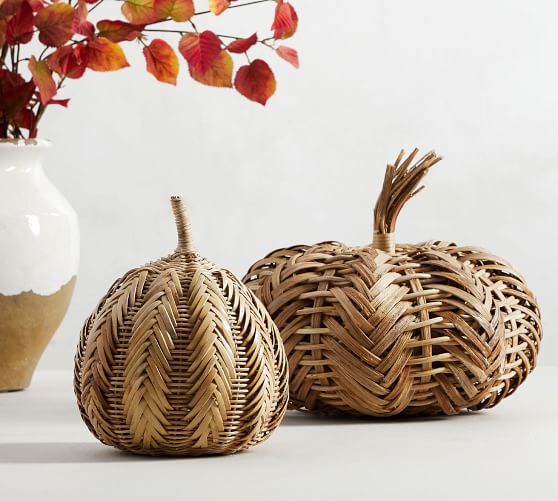 NEW WITH TAG Details about   POTTERY BARN WOVEN SEAGRASS BROWN PUMPKIN 