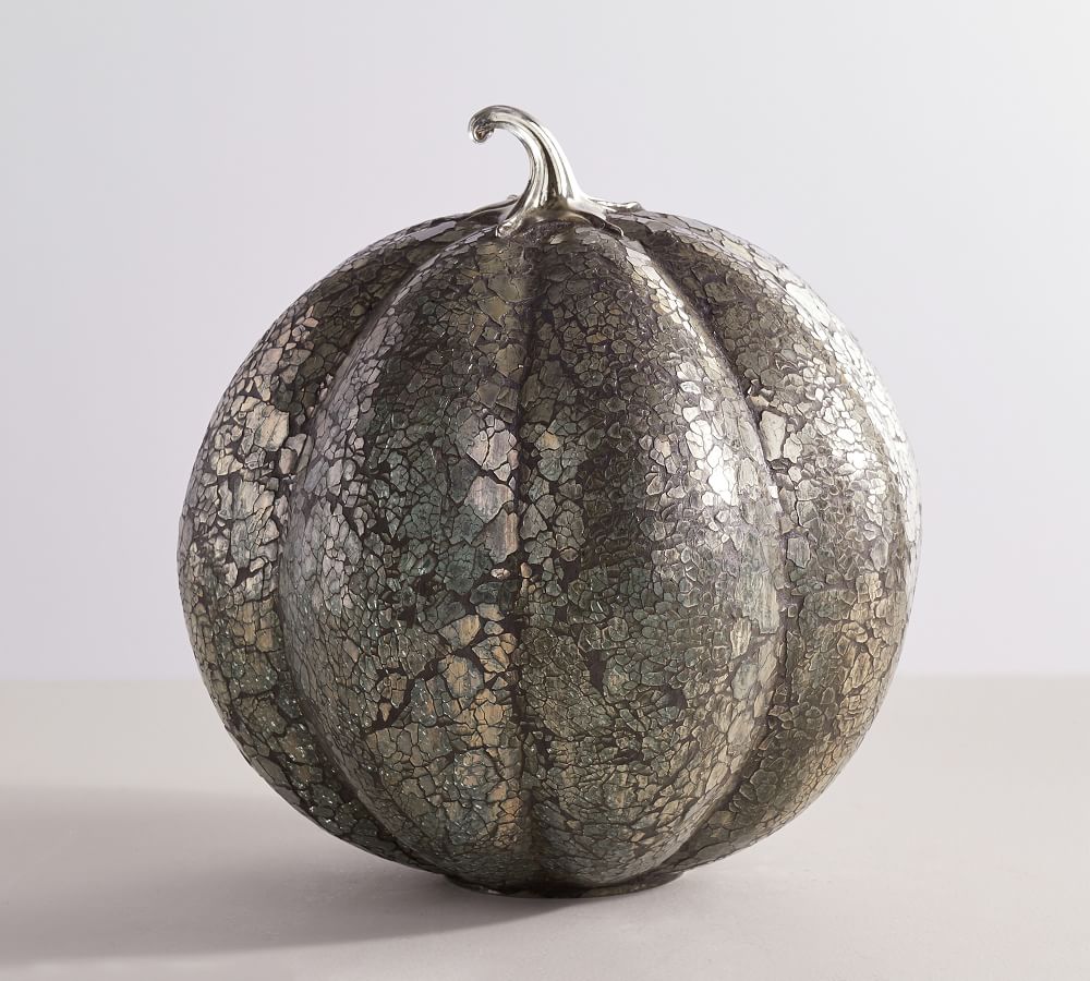 Smoke Mosaic Pumpkin Cloche Pottery Barn