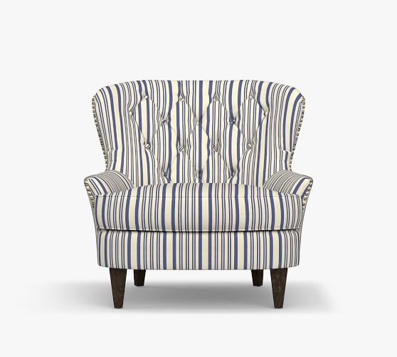 pottery barn striped chair