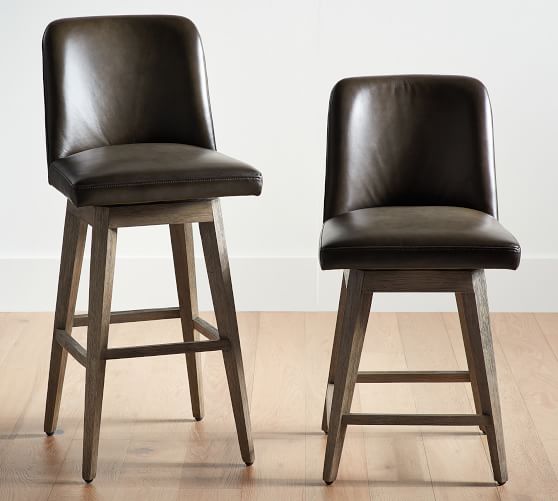 swivel counter stools with backs leather