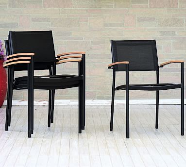 black mesh dining chair