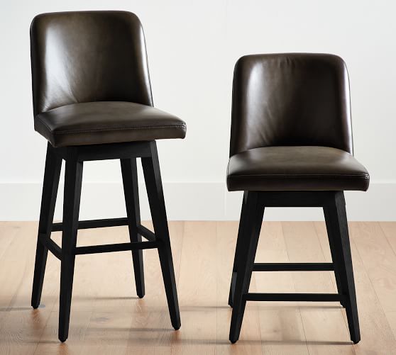 leather swivel counter height stools