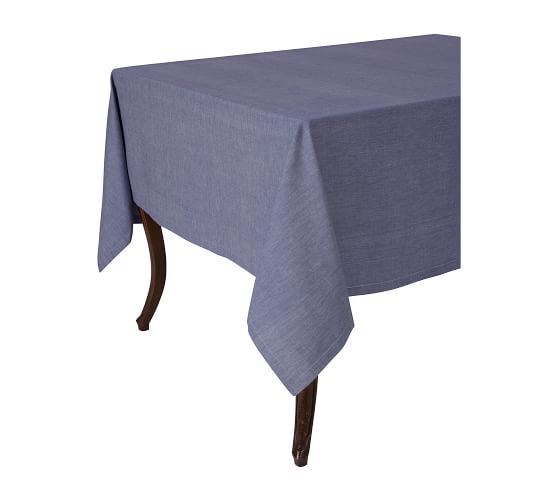 100% Cotton Oxford Chambray Graphite Grey Square oblong oval round TABLECLOTH 