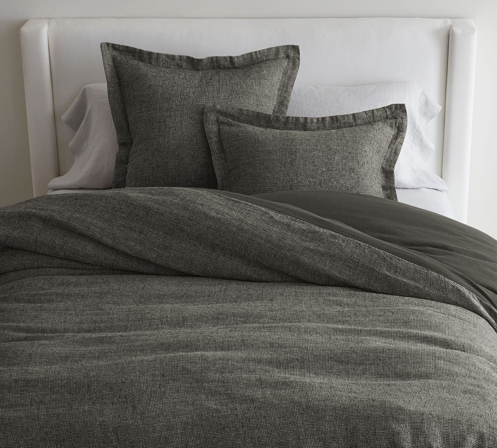 Belgian Flax Linen Waffle Duvet Cover Pottery Barn