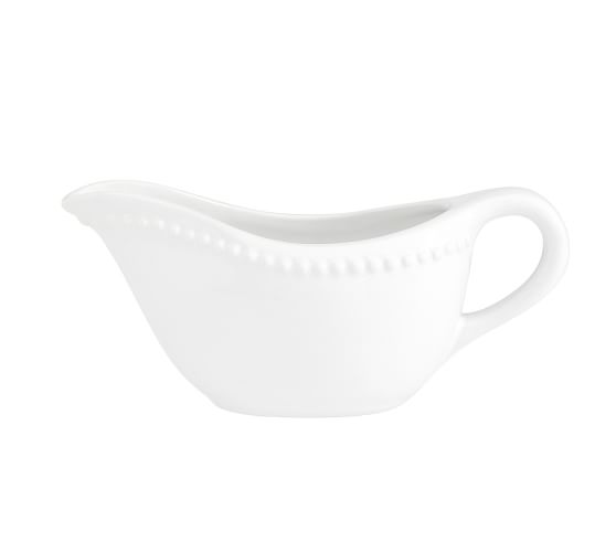 Stoneware Gravy Sauce Boat Jug Microwavable Tabletop 12-Ounce  Durable Cherry 
