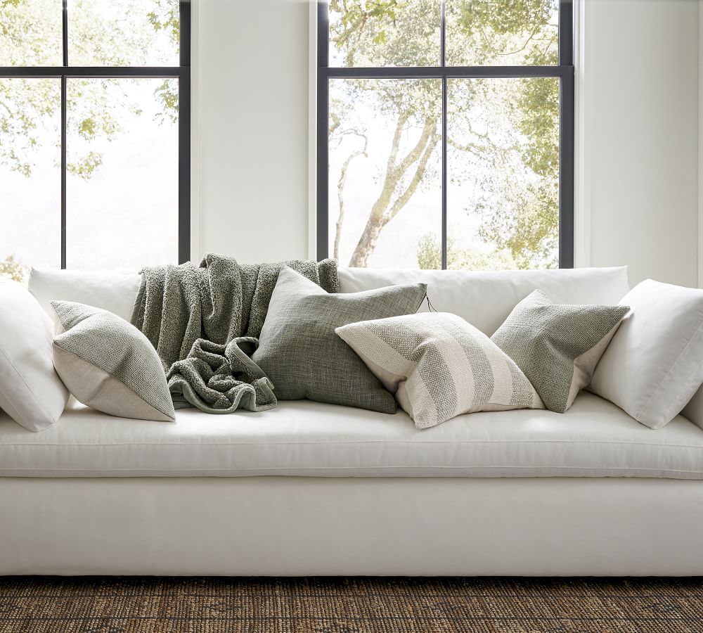 Faye Textured Striped Pillow Cover Pottery Barn