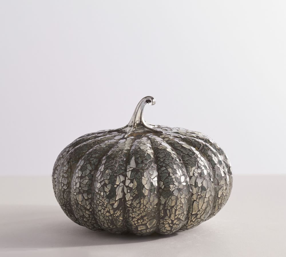 Smoke Mosaic Pumpkin Cloche Pottery Barn