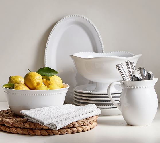 pottery barn serving dishes