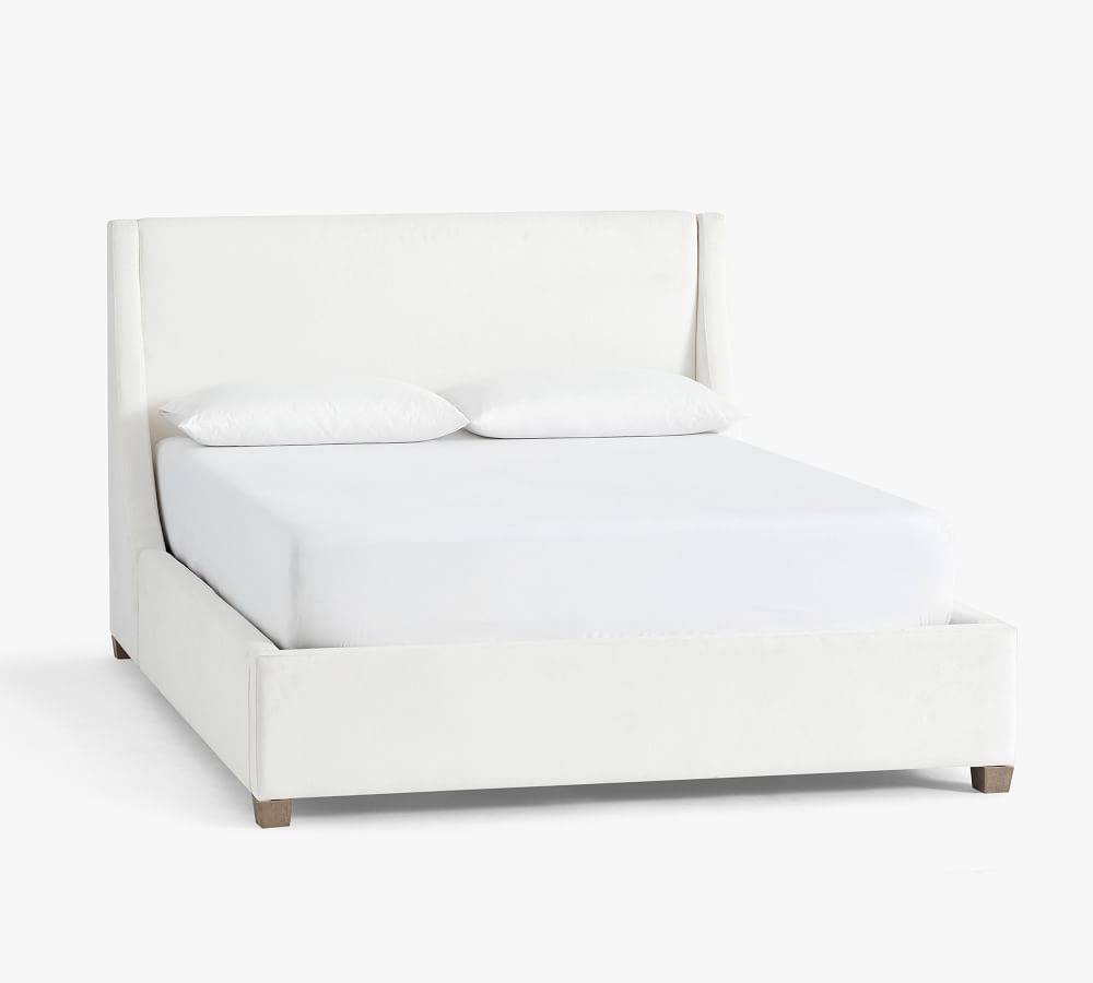 York Upholstered Platform Bed Pottery Barn