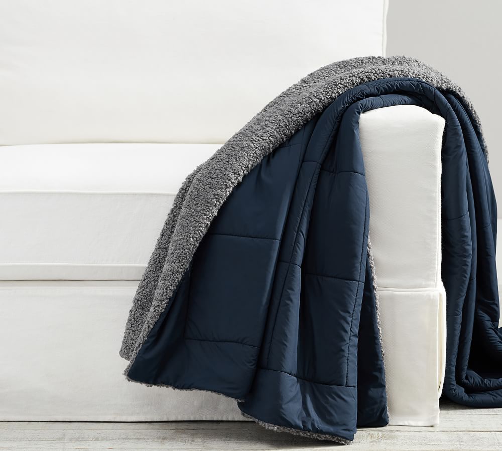 Sport Luxe Cozy Teddy Faux Fur Oversized Throws Pottery Barn