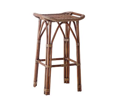 pottery barn rattan stool