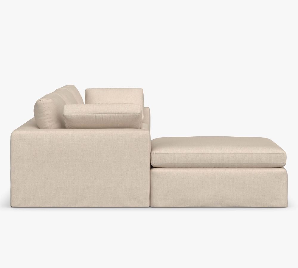 Dream Square Arm Slipcovered Modular Sofa Chaise Sectional Pottery Barn