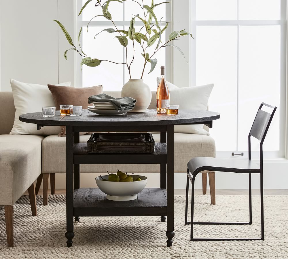 Astoria Round Drop Leaf Dining Table | Pottery Barn