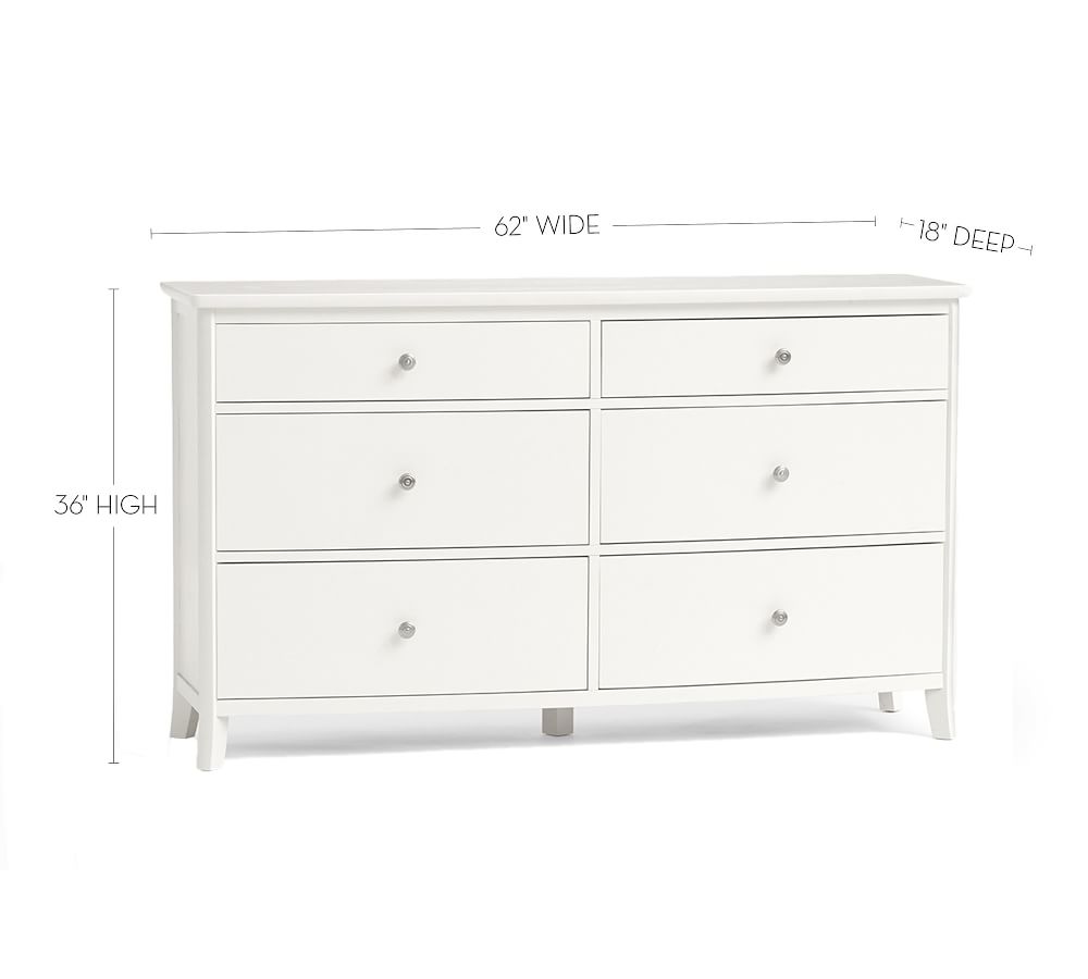 Chloe 6Drawer Wide Dresser Pottery Barn