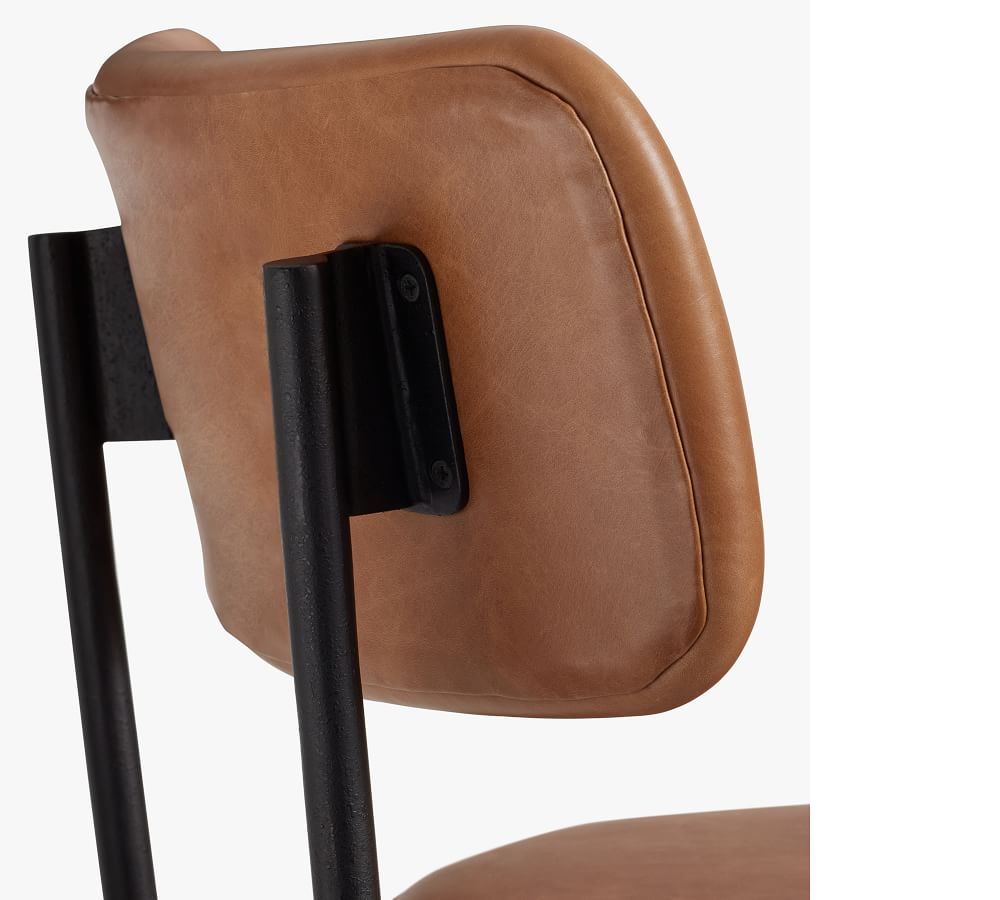 Maison Leather Swivel Bar & Counter Stools Pottery Barn