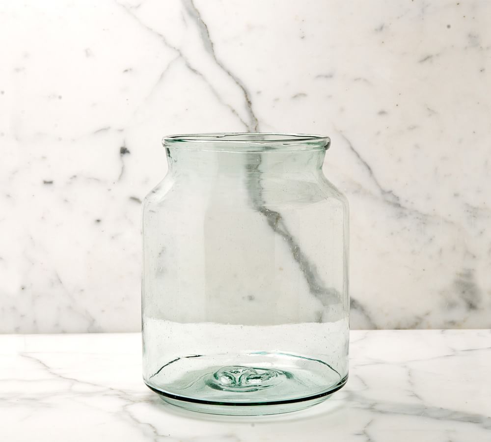 Recycled Glass Mason Jar Vases | Pottery Barn