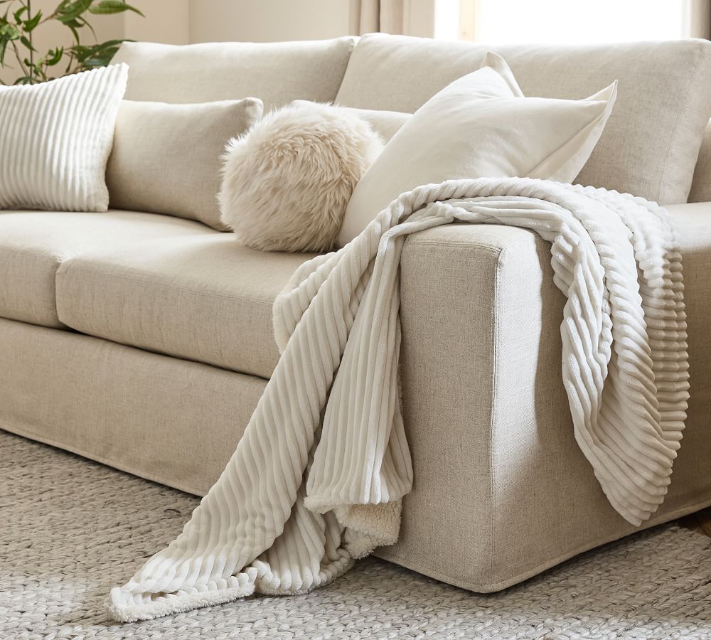 Ridgeline Sherpa Back Throw | Pottery Barn