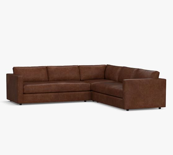 leather corner lounge with chaise