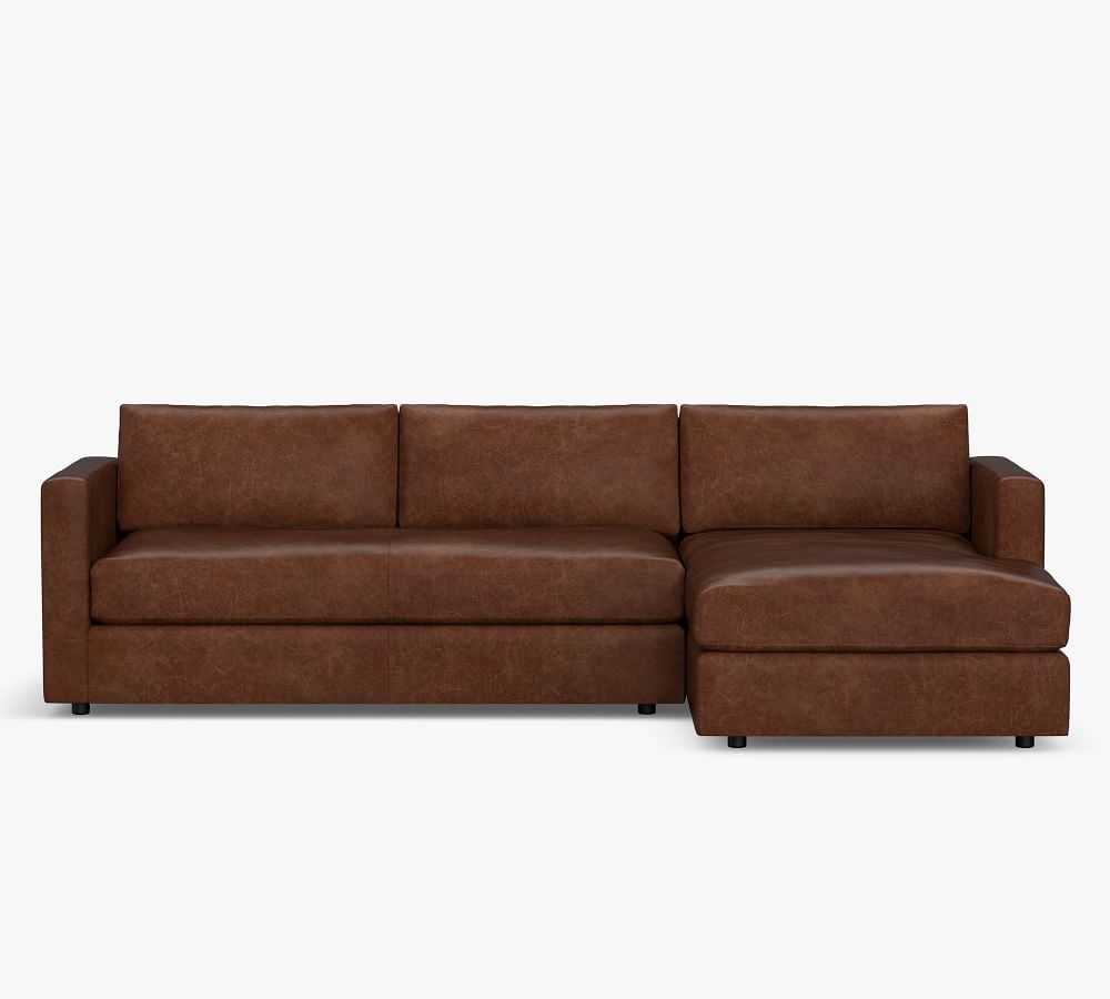 Jake Modular Leather Sofa Chaise Sectional Pottery Barn