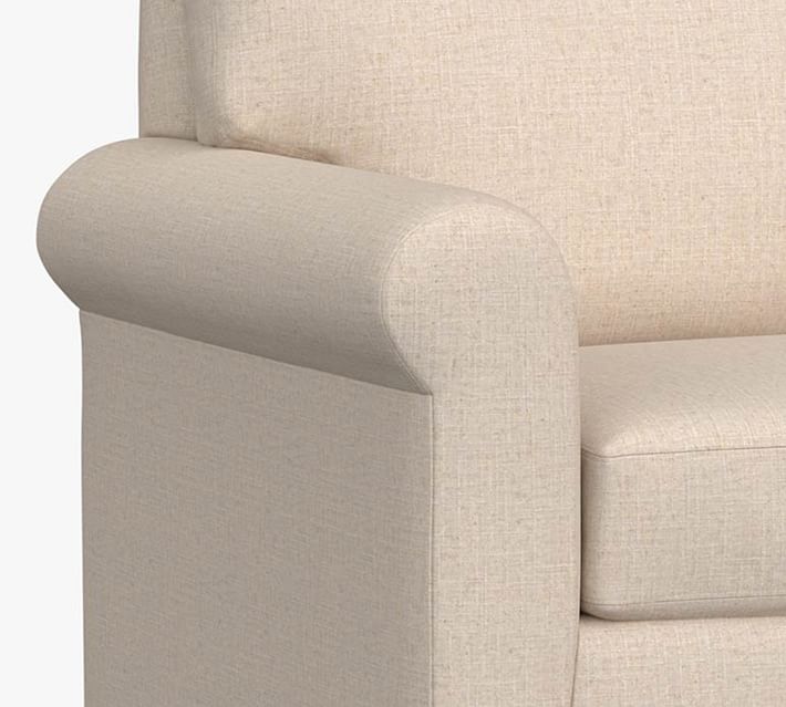 York Roll Arm Upholstered Chair-And-A-Half | Pottery Barn