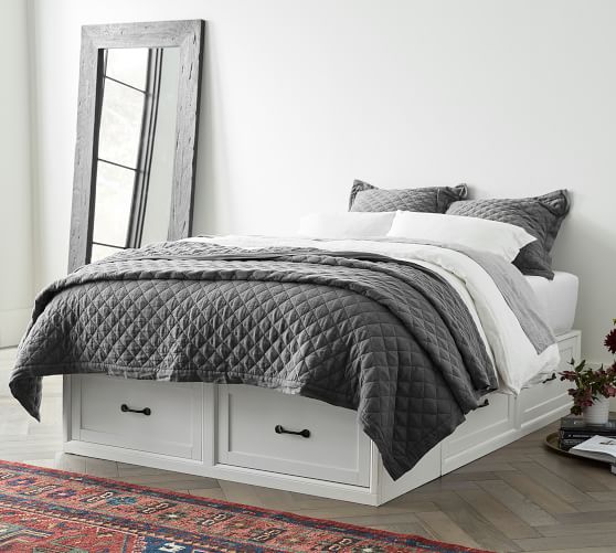 pottery barn full bed with storage