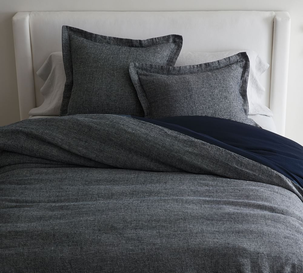 belgian flax linen waffle duvet cover