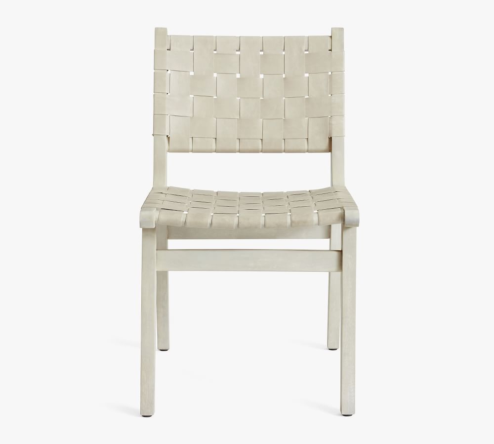 Fenton Woven Leather Dining Chair | Pottery Barn