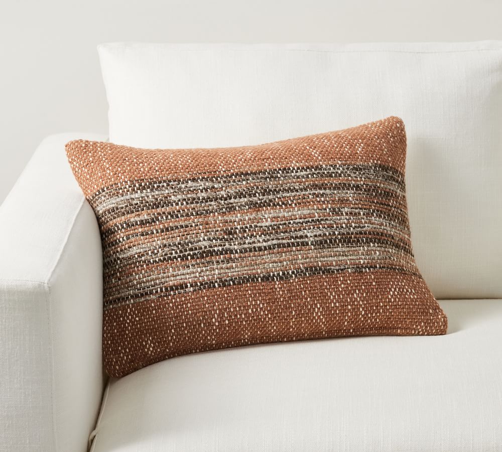 Jovie Textured Lumbar Pillow Cover Pottery Barn