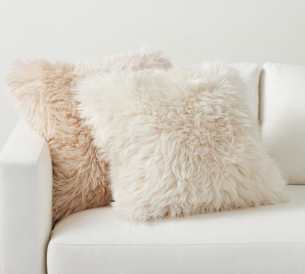Luxe Faux Fur Pillow Cover Pottery Barn