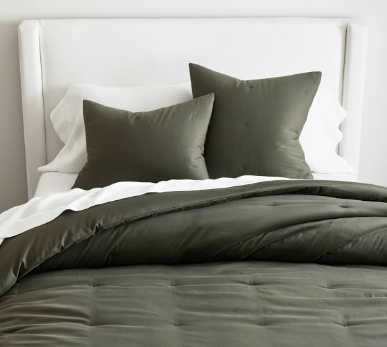 brushed cotton grey duvet